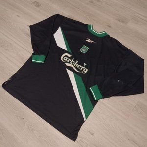 Liverpool FC 1999/2000 ORIGINAL Reebok Vintage Soccer Jersey Long Sleeve Black M